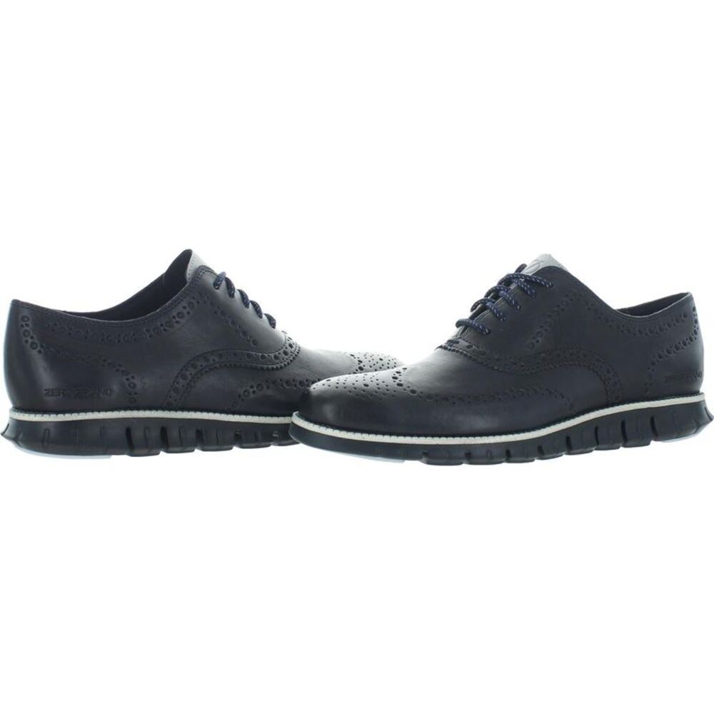 Cole Haan Zerogrand Men's Brogue Leather Wingtip Oxfords Used - Picture 4 of 5
